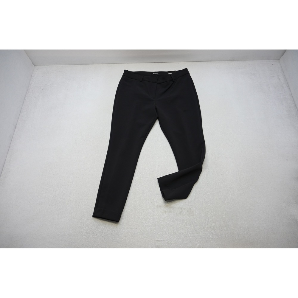 Express Skinny Dress Pants Women 12S Black Mid Rise Machine Washable New